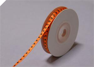 0.31 cm Satin Polka Dot - Orange