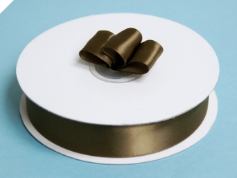 2.22 cm Satin Ribbon-Chocolate