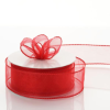 3.81cm Wired Organza-Red