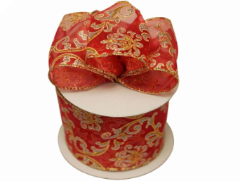 6.35cm Feng Shui Wired Red Ribbon