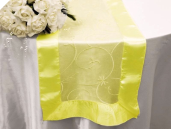 Motif Embroidery Table Runner - Yellow
