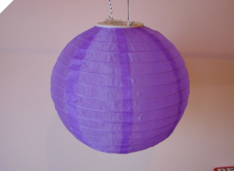 25.40cm Solar Powered Lantern-Purple