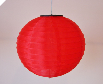 25.40cm Solar Powered Lantern-Red