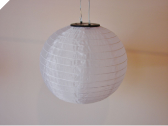 25.40cm Solar Powered Lantern-White
