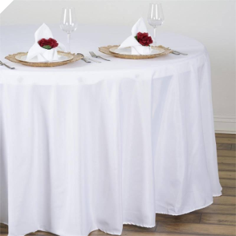 274.32cm Round Tablecloth - White