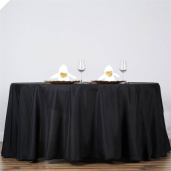 274.32cm Round Tablecloth - Black