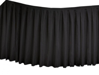Linen Table Skirt - Black (3 sizes)