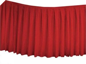 Linen Table Skirt - Red (3 sizes)