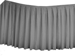 Linen Table Skirt - Silver (3 sizes)