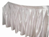 Satin Table Skirt - White (3 sizes)