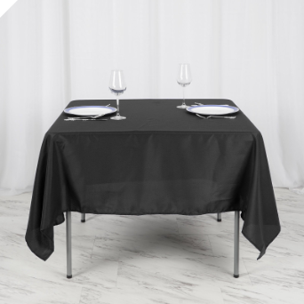 177.80cm Square Tablecloth - Black (Out of Stock)