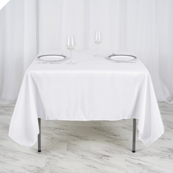 177.80cm Square Tablecloth - White (Out of stock)