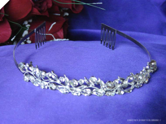 Rhinestone Wedding Tiara with comb (Out of stock)
