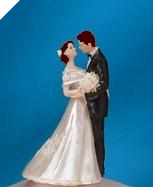 In Love Bride & Groom Wedding Cake Topper