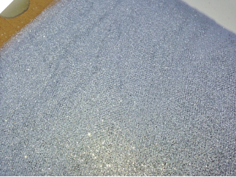 137.16cm x 13.7m Glitter Tulle Fabric Bolt - Silver