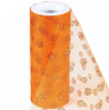 Glitter Polka Dot Tulle Roll 15.24cm x 9.14m - Orange