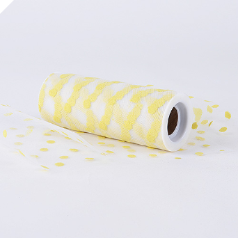 Polka Dot Tulle Roll 15.24cm x 9.14m - Yellow