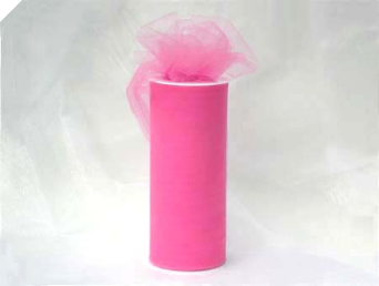 15.24cm x 22.86m Tulle Roll - Candy Pink