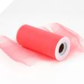 15.24cm x 22.86m Tulle Roll - Coral