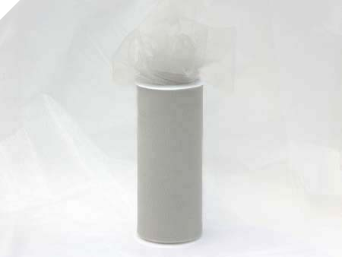 15.24cm x 22.86m Tulle Roll - Silver