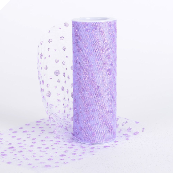 Sparkle Dot Tulle Roll 15.24cm x 9.14m - Lavender