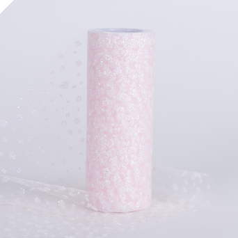 Sparkle Dot Tulle Roll 15.24cm x 9.14m - Pink
