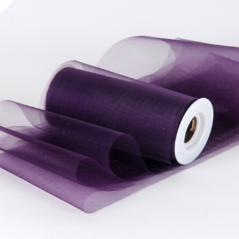 Shimmering Organza Tulle - Eggplant