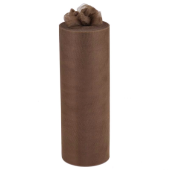 30.48cm x 91.44m Tulle Roll - Chocolate