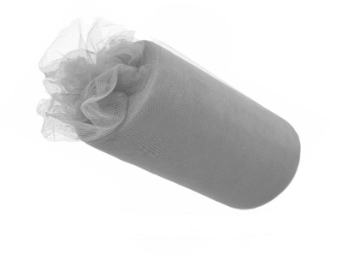 30.48cm x 91.44m Tulle Roll - Silver