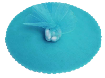 30.48 cm Tulle Circle-Turquoise/25pk