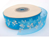 2.2cm Organza Butterfly Ribbon - Turquoise