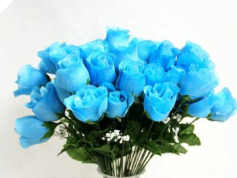 Silk Rose Buds - Turquoise 1-bunch