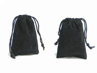 7.62 cm x 10.16 cm Black Velvet Bags-25/pk