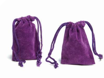 7.62 cm x 10.16 cm Light Purple Velvet Bags-25/pk