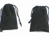 10.16 cm x 12.70 cm Black Velvet Bags-25/pk