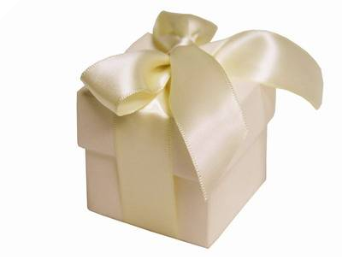 Ivory Favour Boxes 2pc - 25 Pack