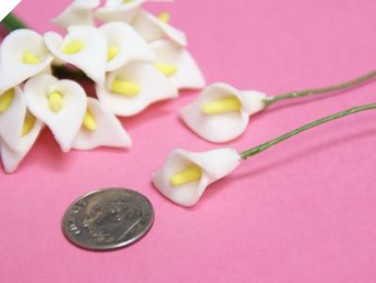 Clay Calla Lily-White-144/pk Clay Calla Lily-White-144/pk