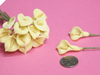 Clay Calla Lily-Yellow-144/pk Clay Calla Lily-Yellow-144/pk