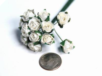 Paper Roses - White 144/pk