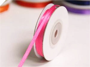 0.31cm Satin Ribbon-Fuchsia/Hot Pink 91metres