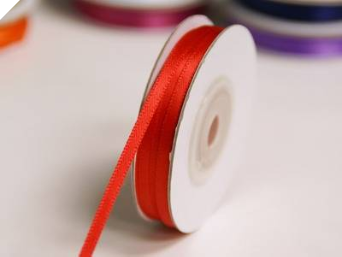 0.31 cm Satin Ribbon-Red 91metres