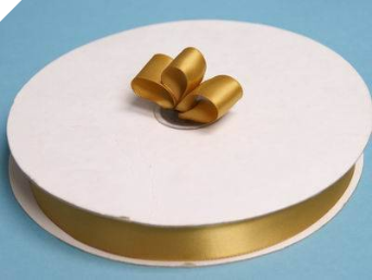 2.22 cm Satin Ribbon-Gold