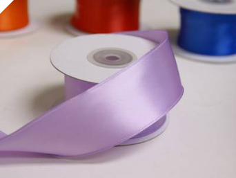 3.81 cm Wired Satin Ribbon - Lavender