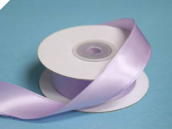 2.22 cm Wired Satin Ribbon - Lavender