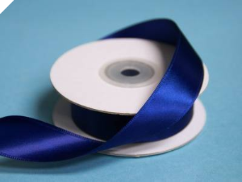 2.22 cm Wired Satin Ribbon - Navy Blue (Out of Stock)
