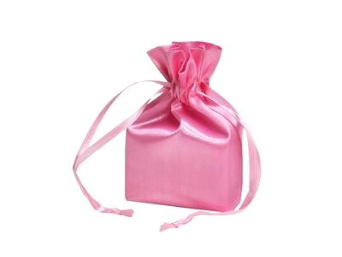 7.62 cm x 10.16 cm Pink Satin Bags-12/pk