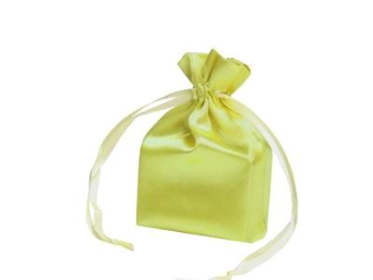 7.62 cm x 10.16 cm Yellow Satin Bags-12/pk