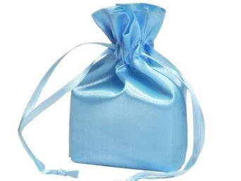 11.43 cm x 13.97 cm Baby Blue Satin Bags-12/pk