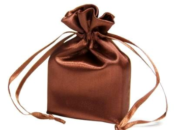 11.43 cm x 13.97 cm Chocolate Satin Bags-12/pk