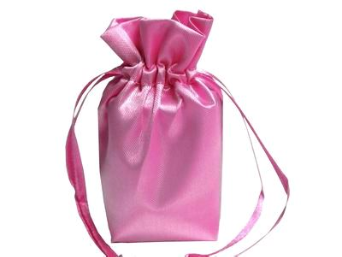 15.24 cm x 22.86 cm Pink Satin Bags-12/pk